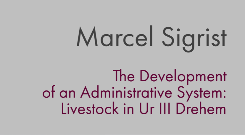 Assyriological Seminar of the season: Marcel Sigrist
